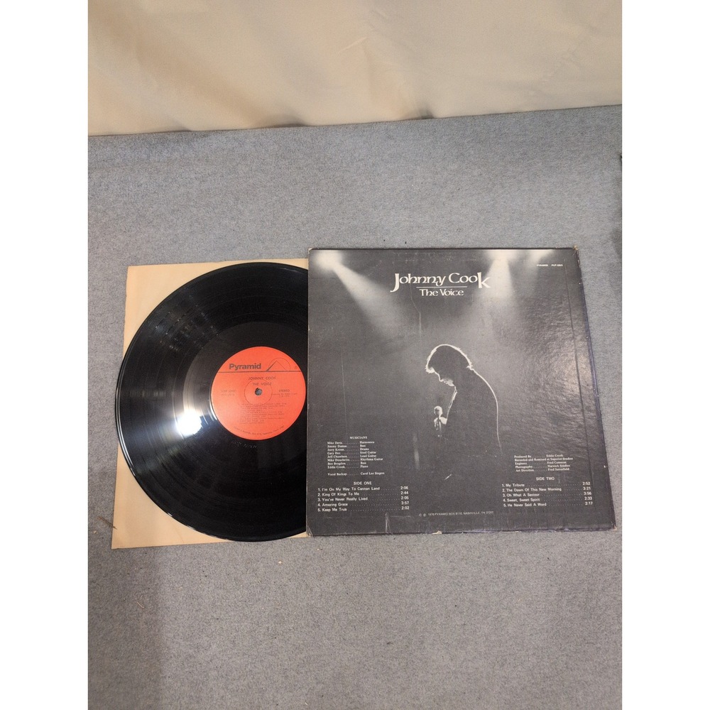 Johnny Cook The Voice Vinyl LP Pyramid PLP-1815 Southern Gospel Amazing Grace - Picture 2 of 2